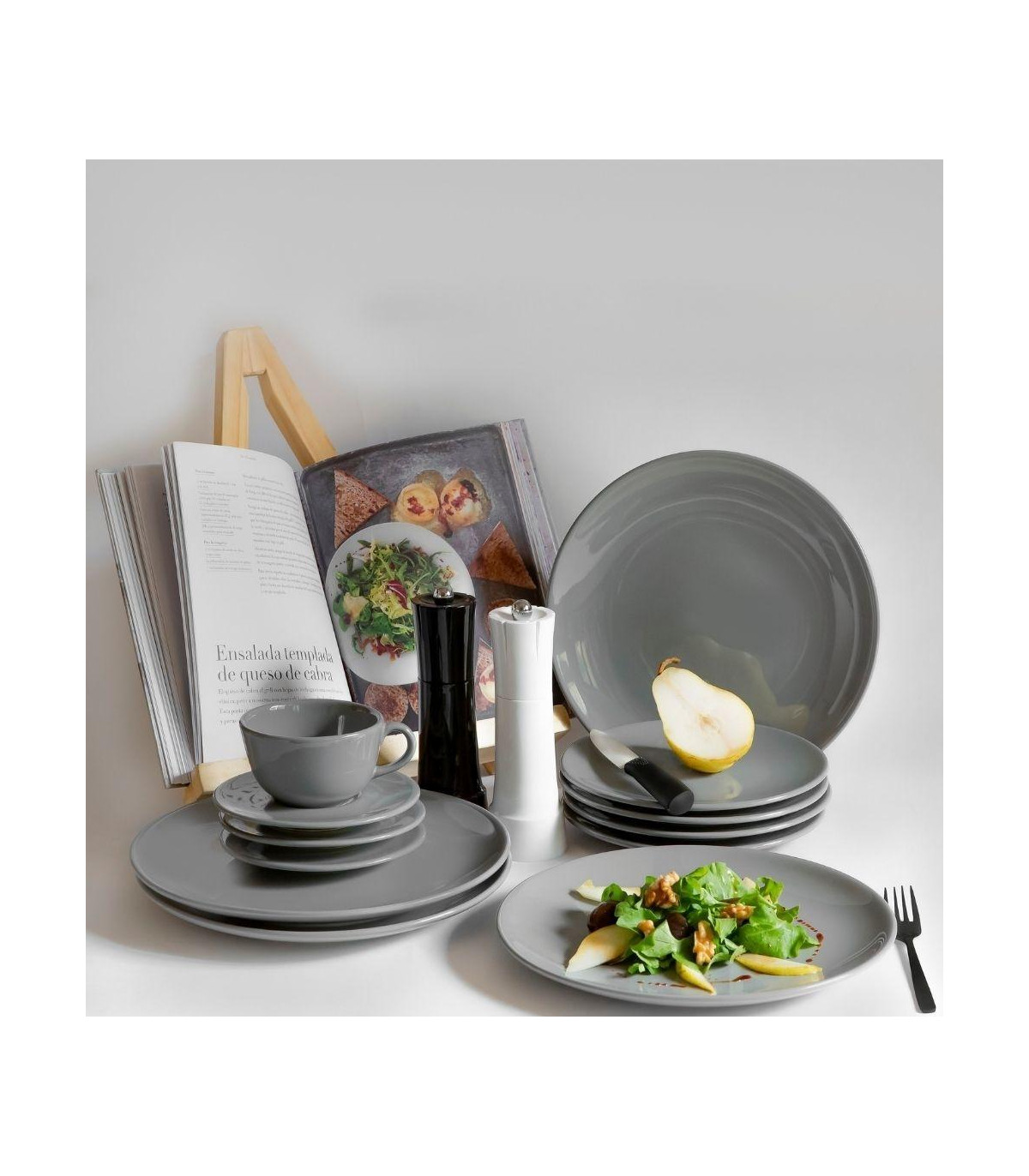 Set X 6 Tazas De Te Grey