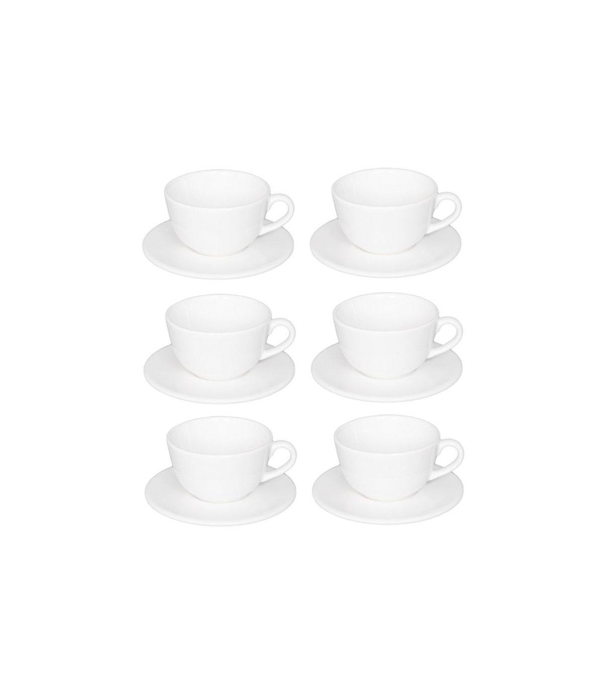 Set X 6 Tazas De Te White