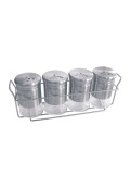 Especiero Cromado Con Rack X 4 - Novo
