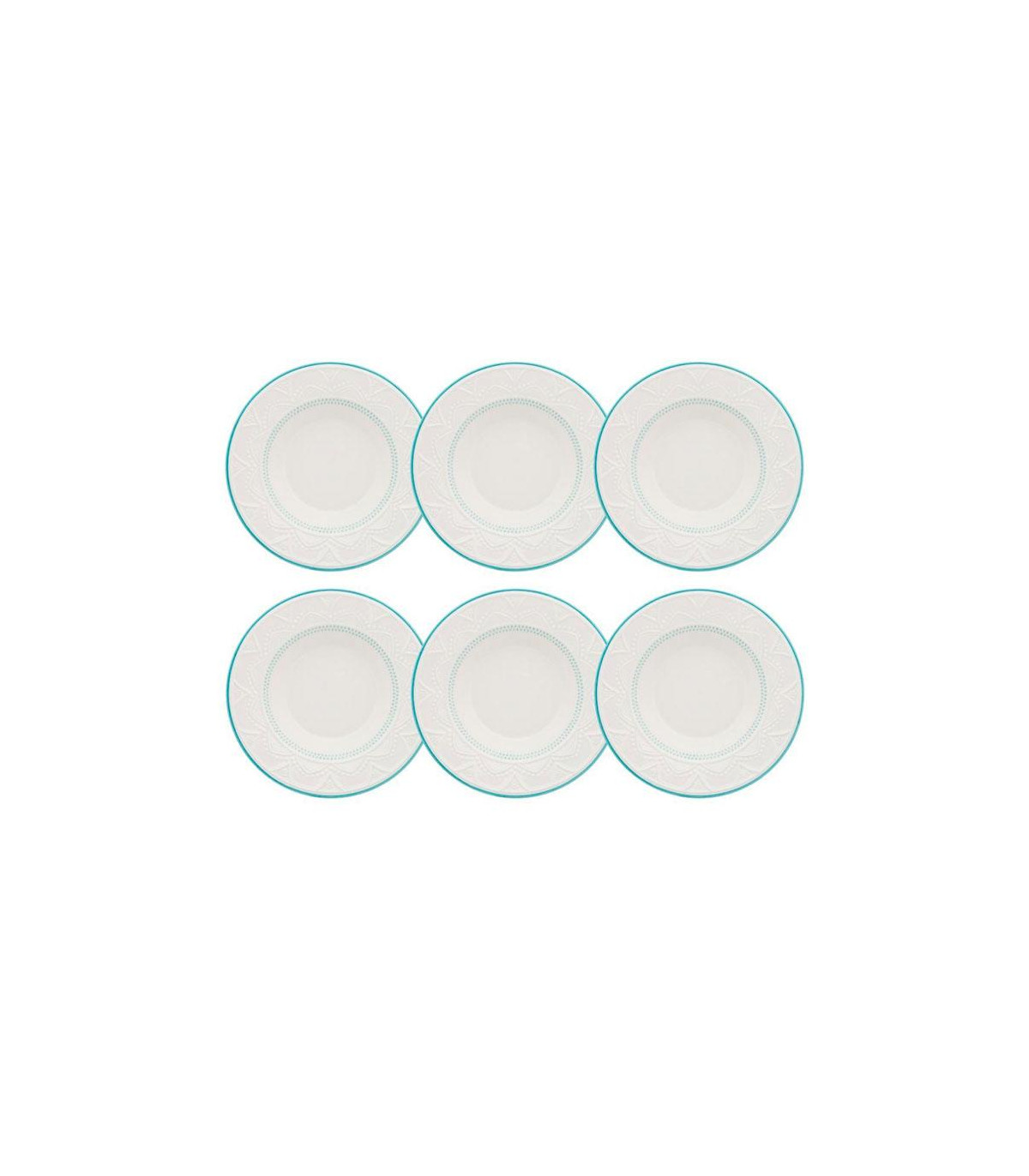 Serena Sky - Set X6 Platos Hondos 23 Cm Oxford
