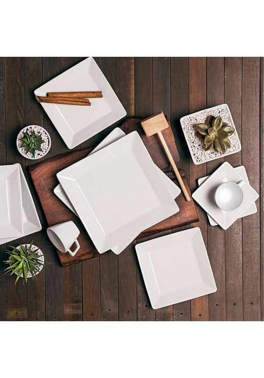Cuadrado Blanco - Set X 6 Tazas De Te Con Plato