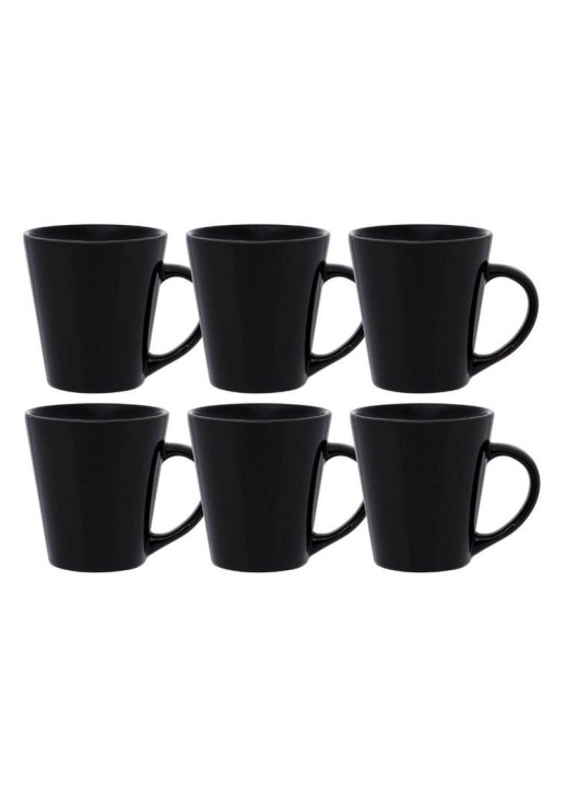 Conico Drop - Set X6 Jarros 250 Cc Negros