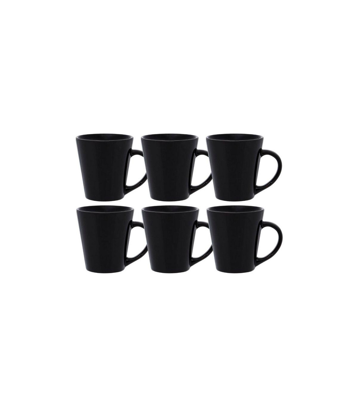 Conico Drop - Set X6 Jarros 250 Cc Negros