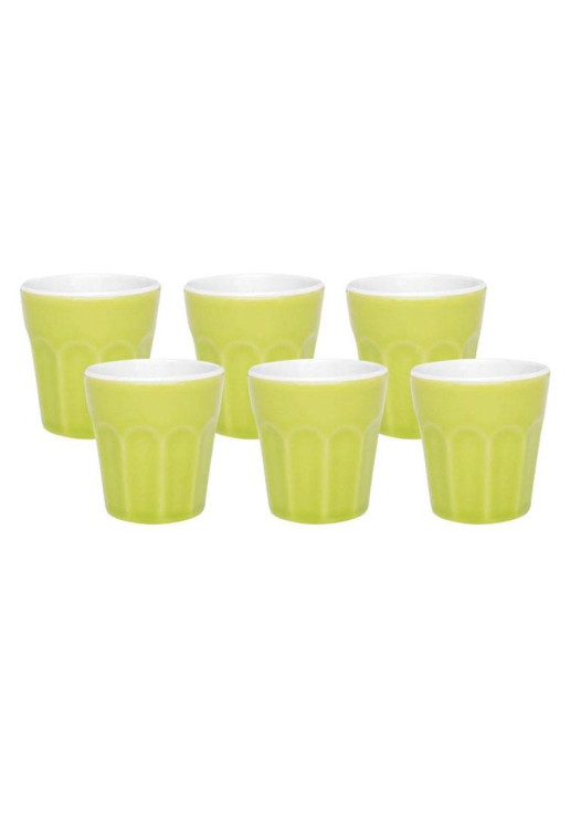 Set X6 Vaso Cafe 90 Cc Verde Oxford