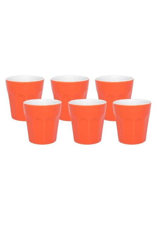 Set X6 Vaso Cafe 90 Cc Naranja - Oxford