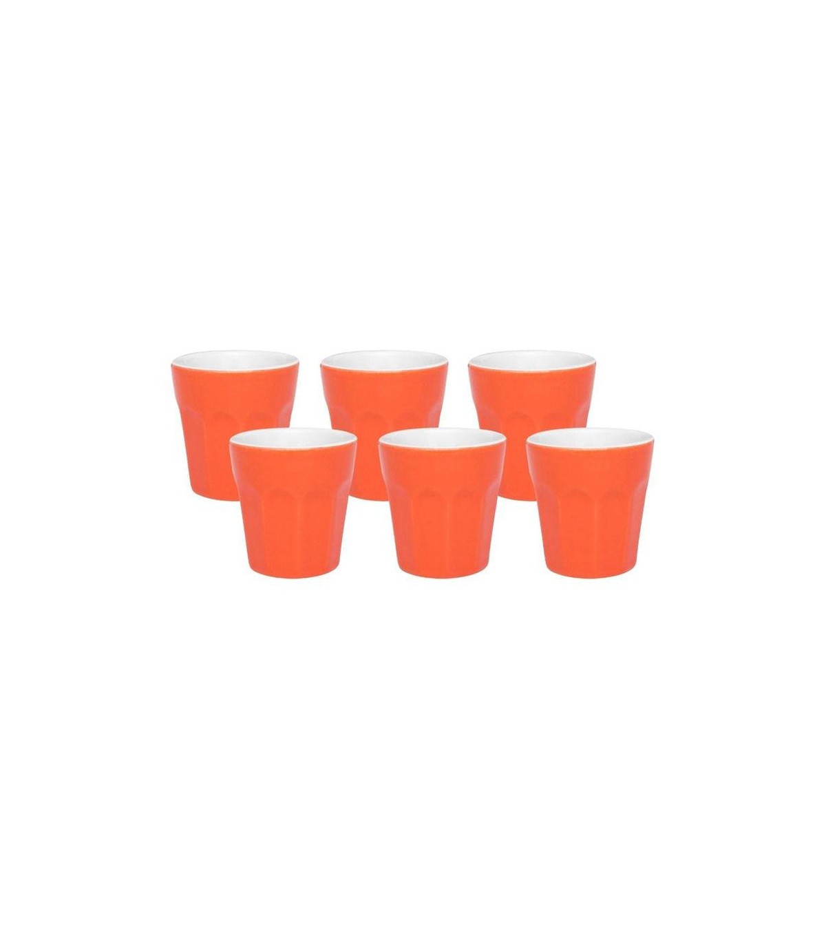 Set X6 Vaso Cafe 90 Cc Naranja - Oxford