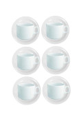 Gastronomica - Tazas De Cafe 75cc X 6 - Oxford