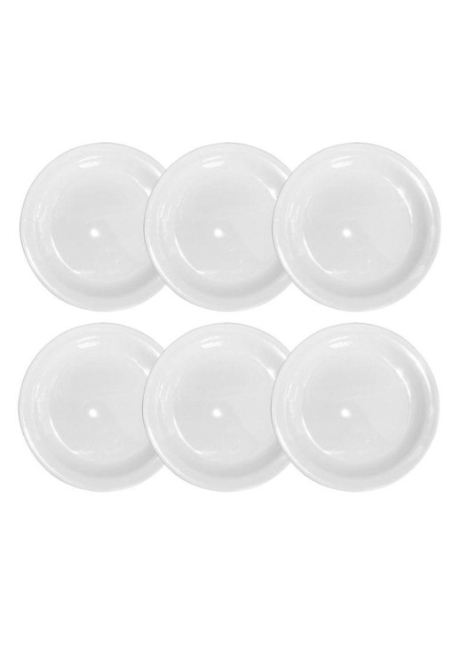 Gastronomica - Platos Playos X 6 - 25 Cm