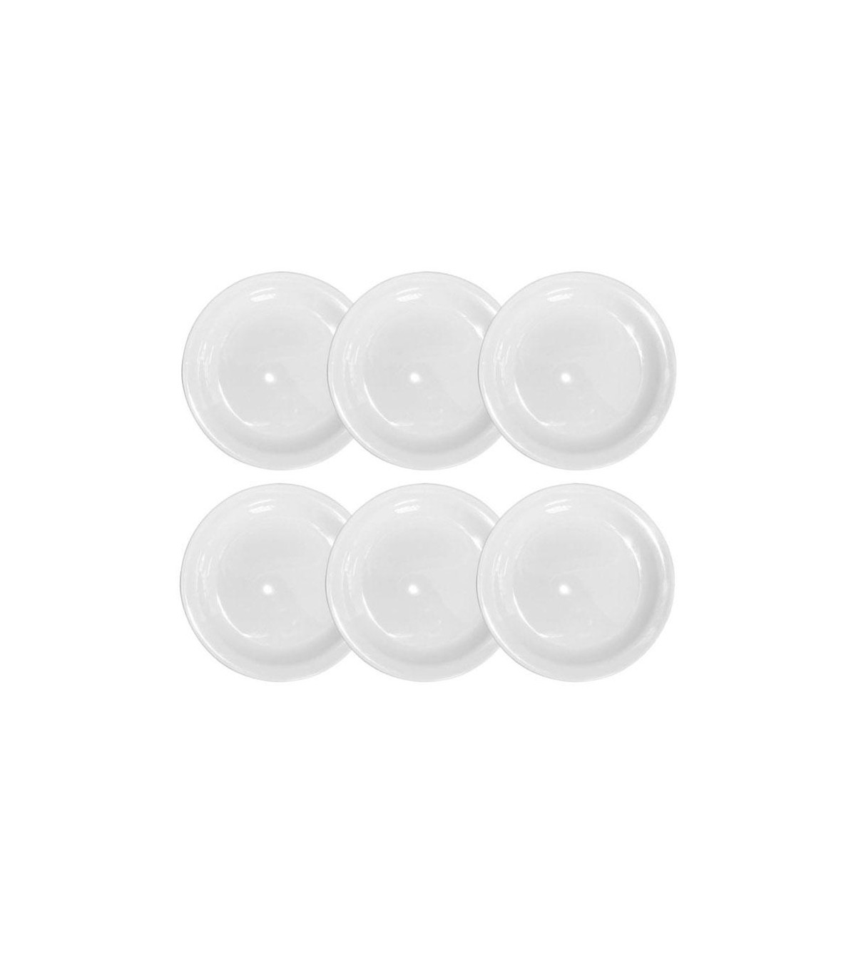 Gastronomica - Platos Playos X 6 - 25 Cm