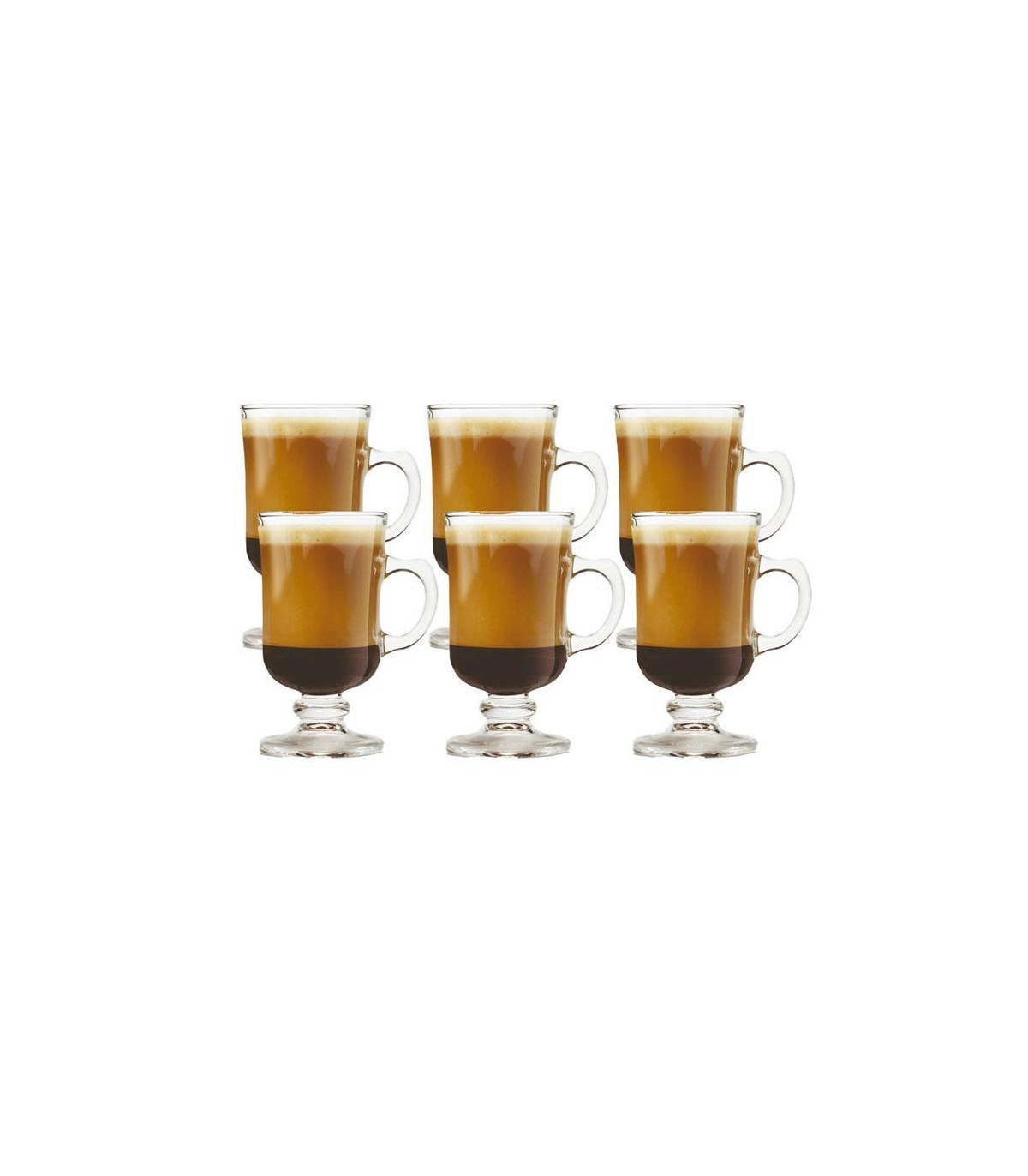 Mini Bill Capuchino - Set X 6 Jarros Con Pie 120 Cc