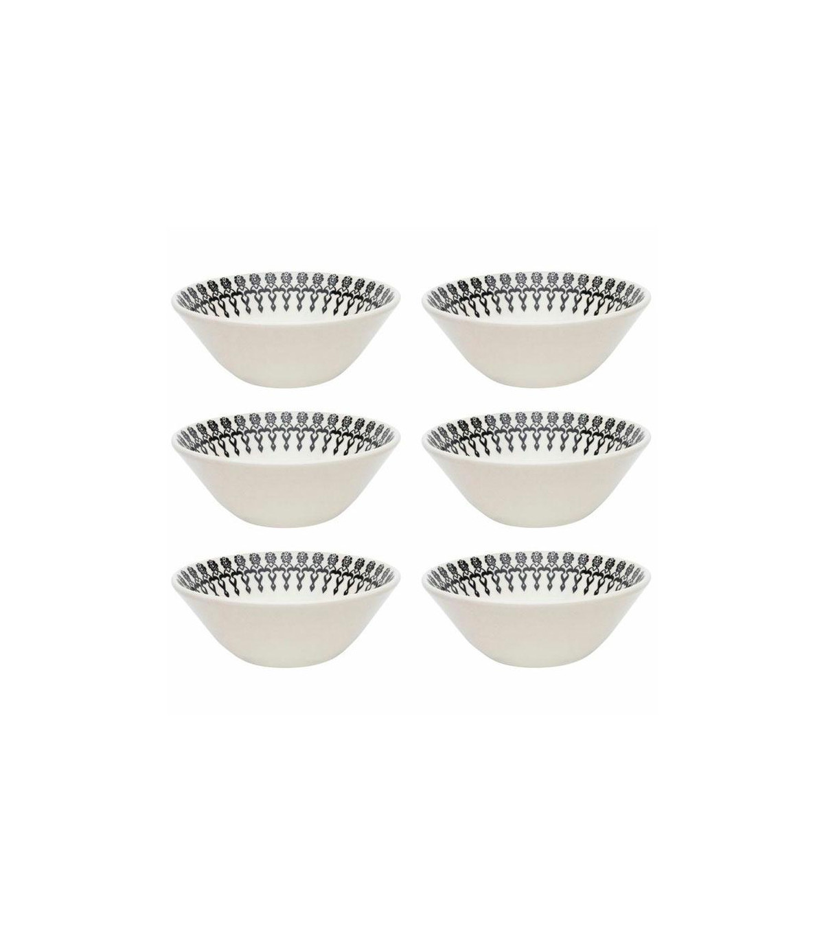 Set X 6 Bowls Folk