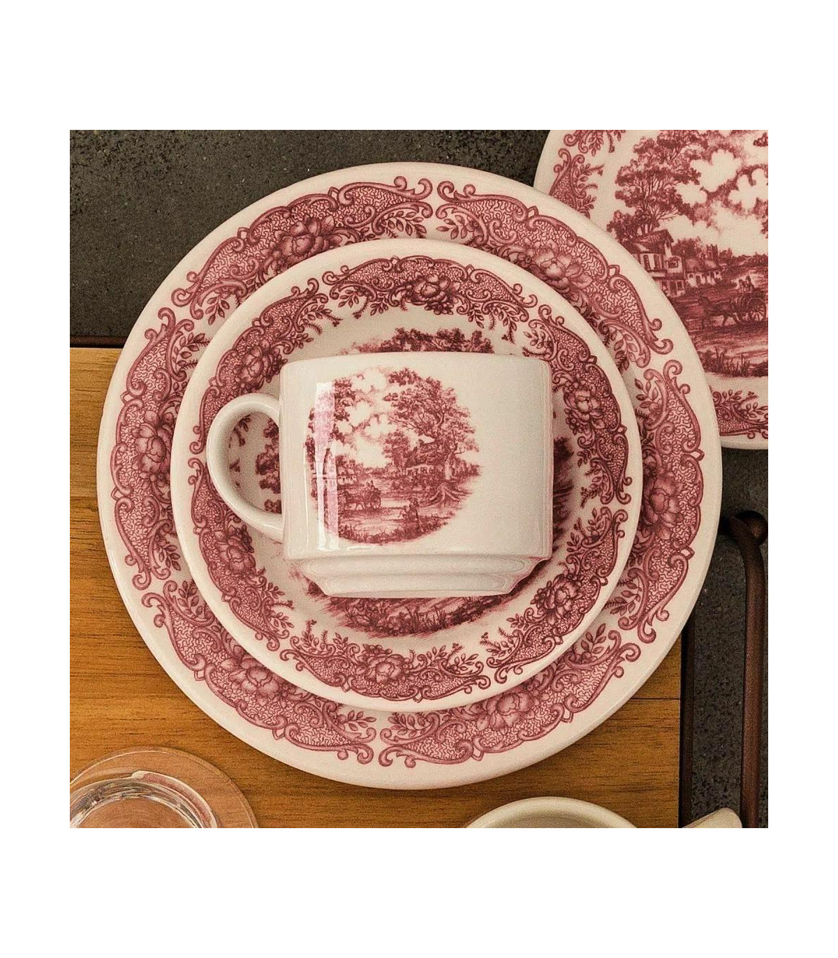 Set X6 Taza De Te 200cc Con Plato Vilarejo Oxford