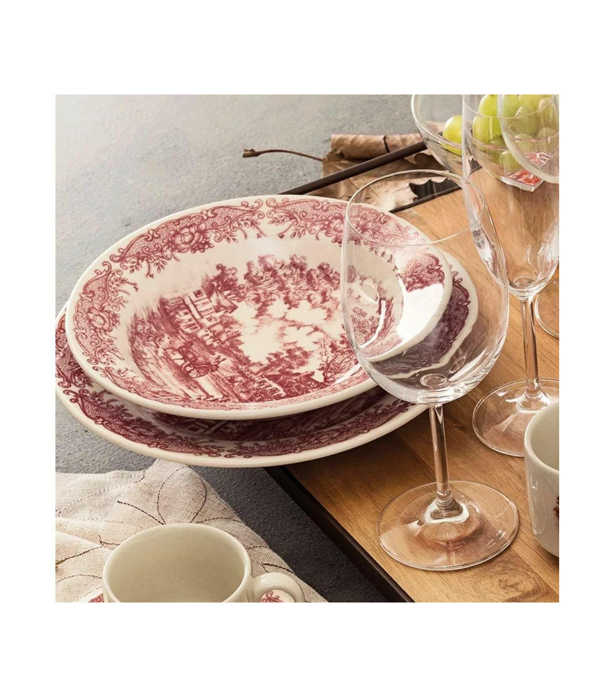 Set X6 Taza De Te 200cc Con Plato Vilarejo Oxford
