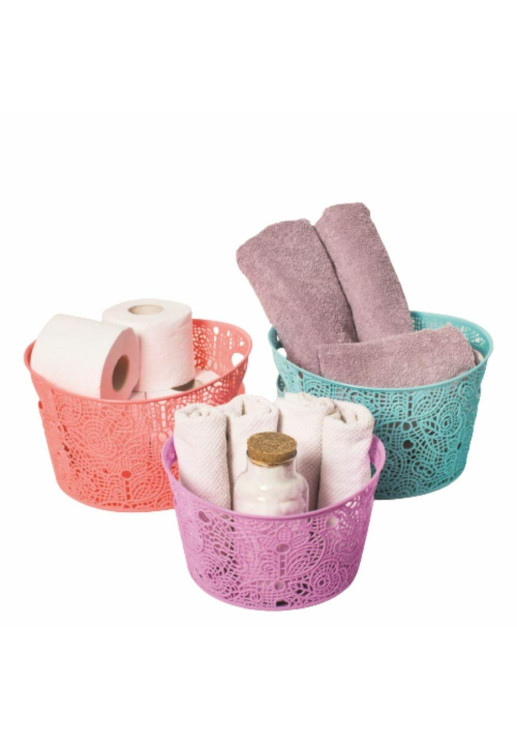 Canasto Organizador - 25 X 16 Cm - Flores