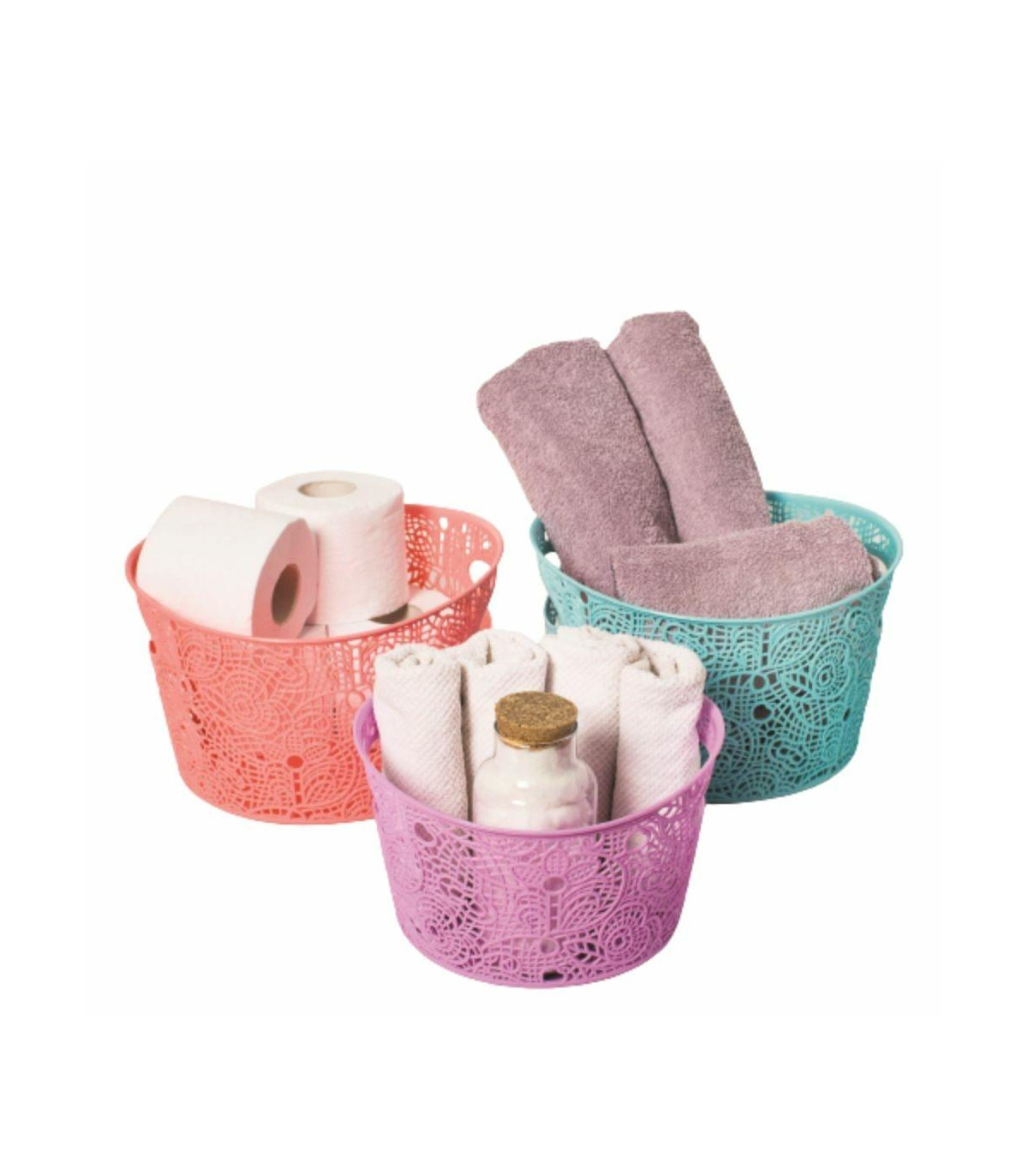 Canasto Organizador - 25 X 16 Cm - Flores