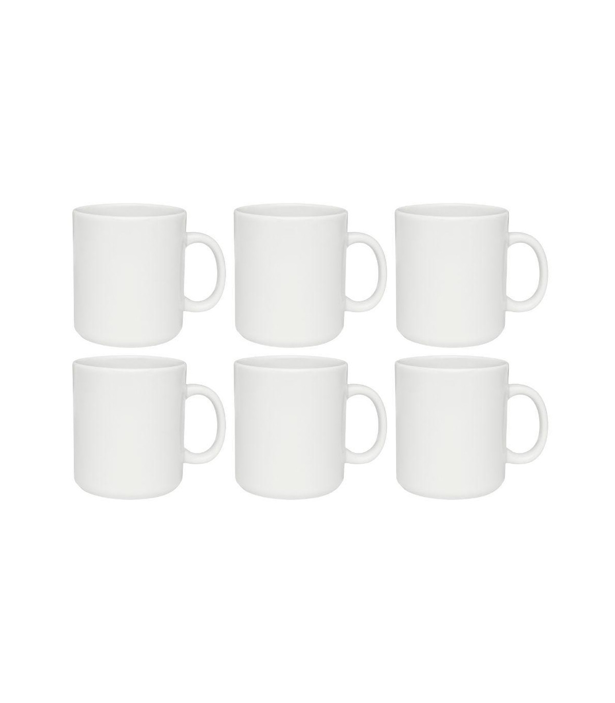 Recto - Set X6 Jarros 270 Cc Blanco
