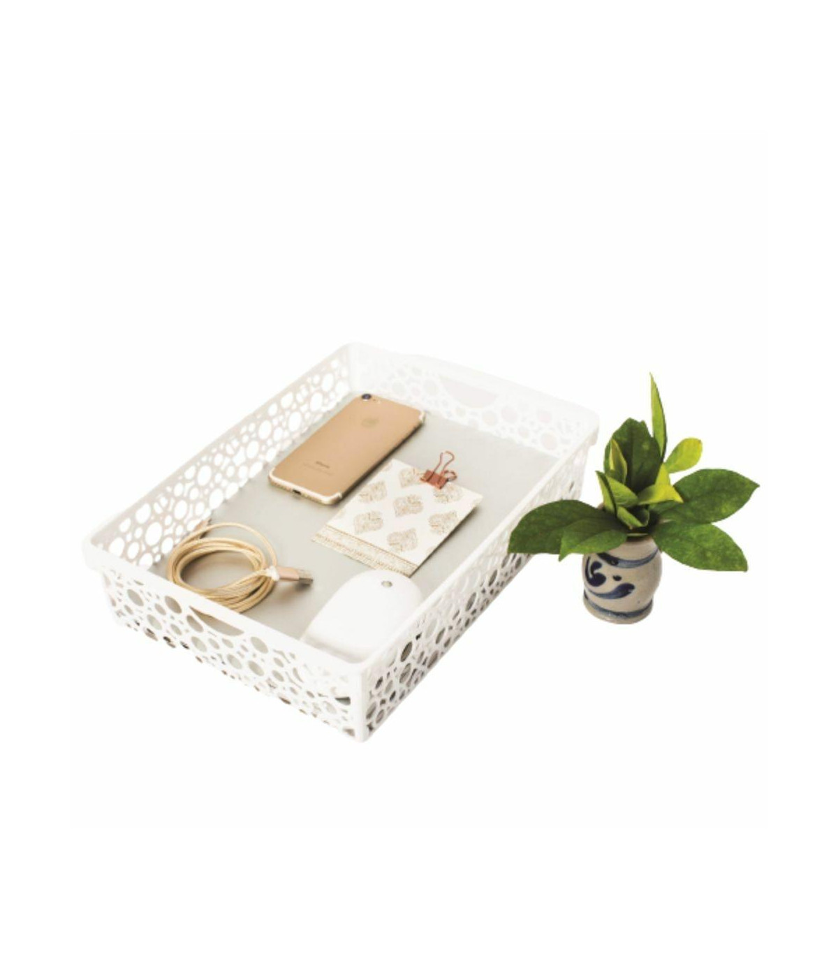 Canasto Organizador 34x24x8 Circulos