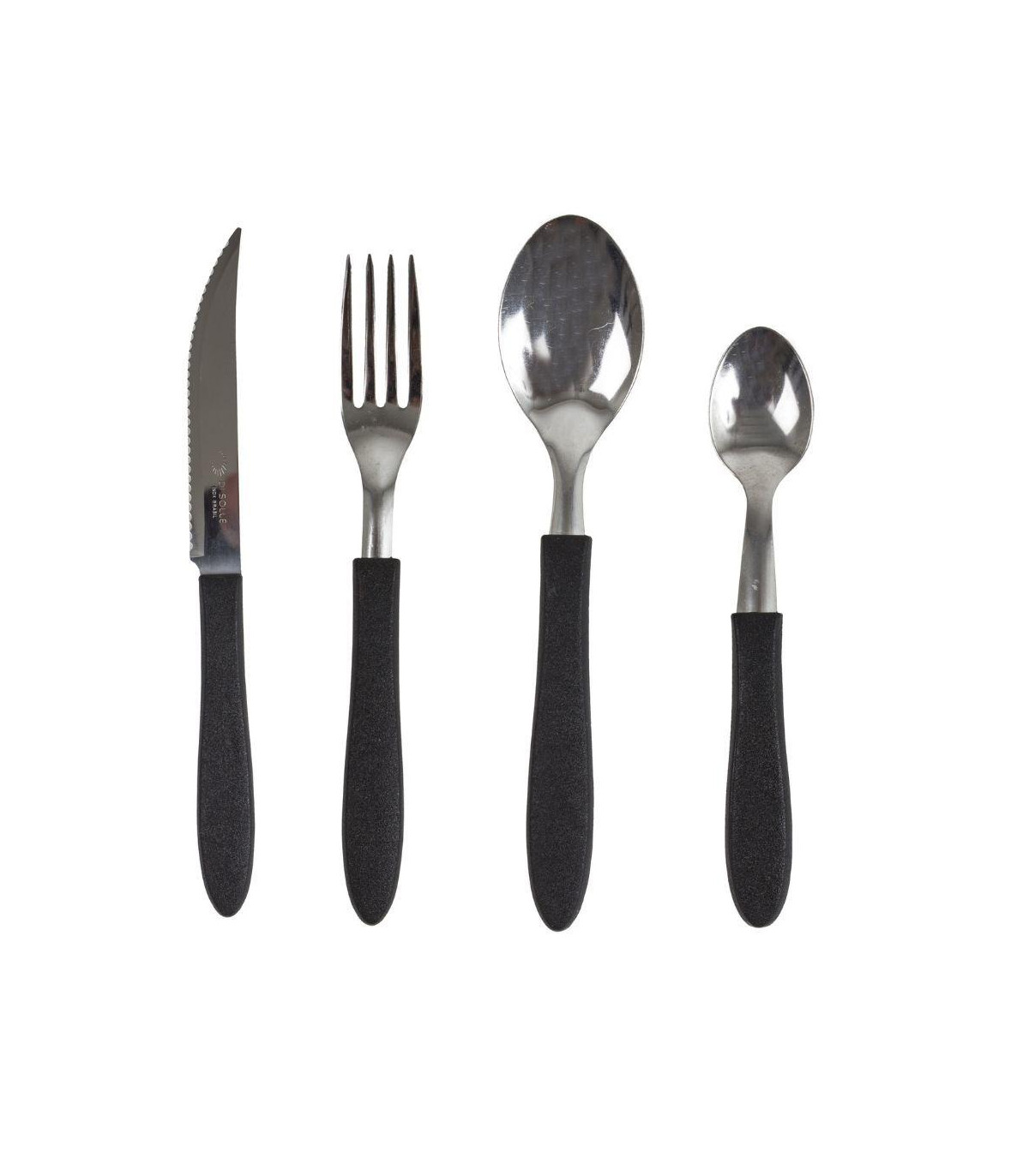Di Solle - Blister X 3 Tenedores Acero Inoxidable Negro