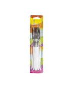 Di Solle - Blister X 3 Tenedores Acero Inoxidable Blanco