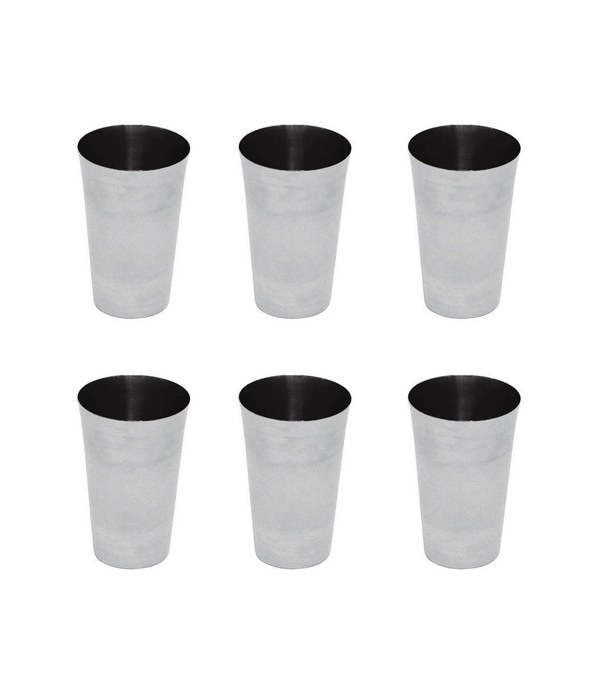 Set X6 Vasos De Acero Inoxidable 11 Cm