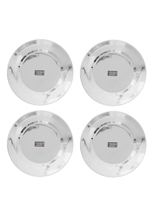 Set X4 Platos Playo Acero Inoxidable 21 Cm