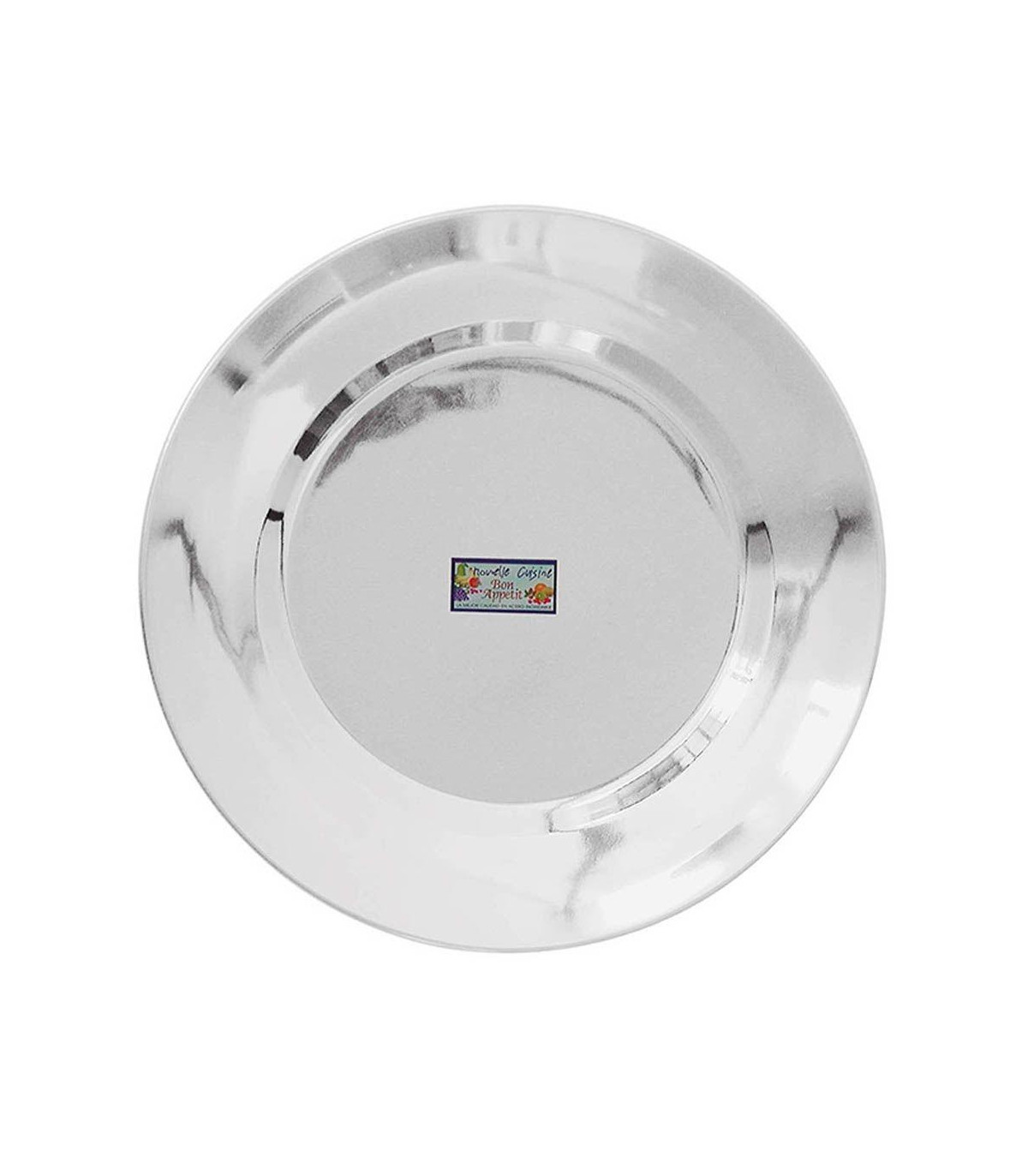 Set X4 Platos Playo Acero Inoxidable 21 Cm