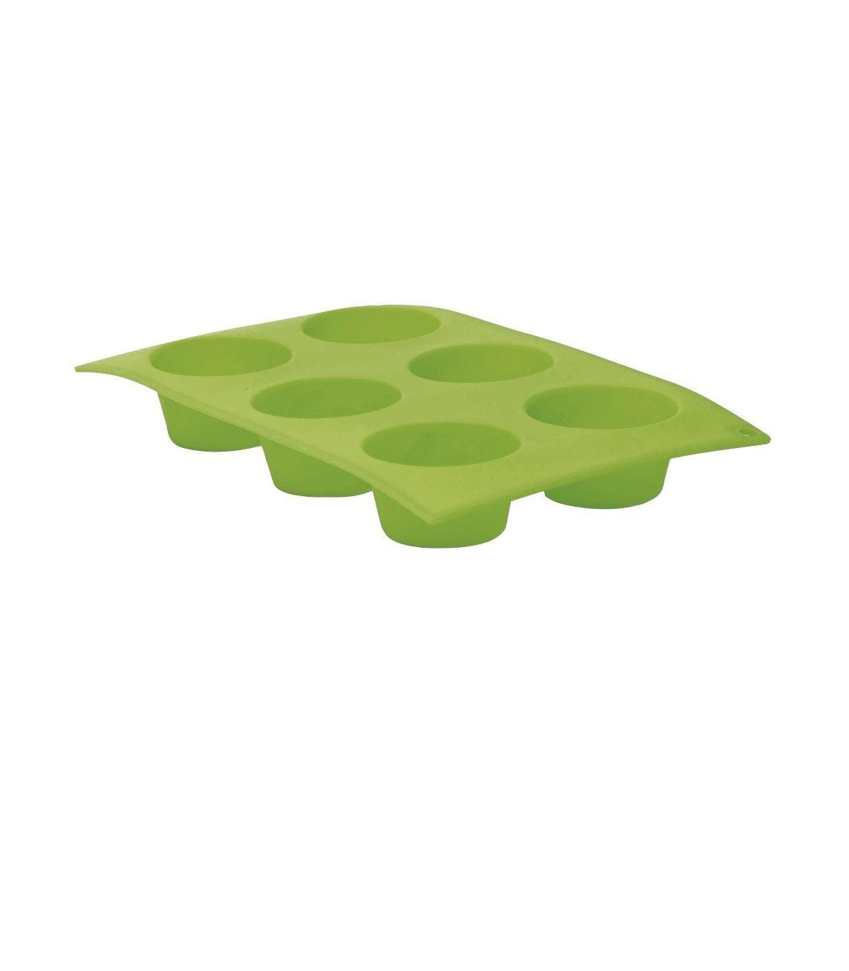 Molde De Silicona Para 6 Muffins - Verde