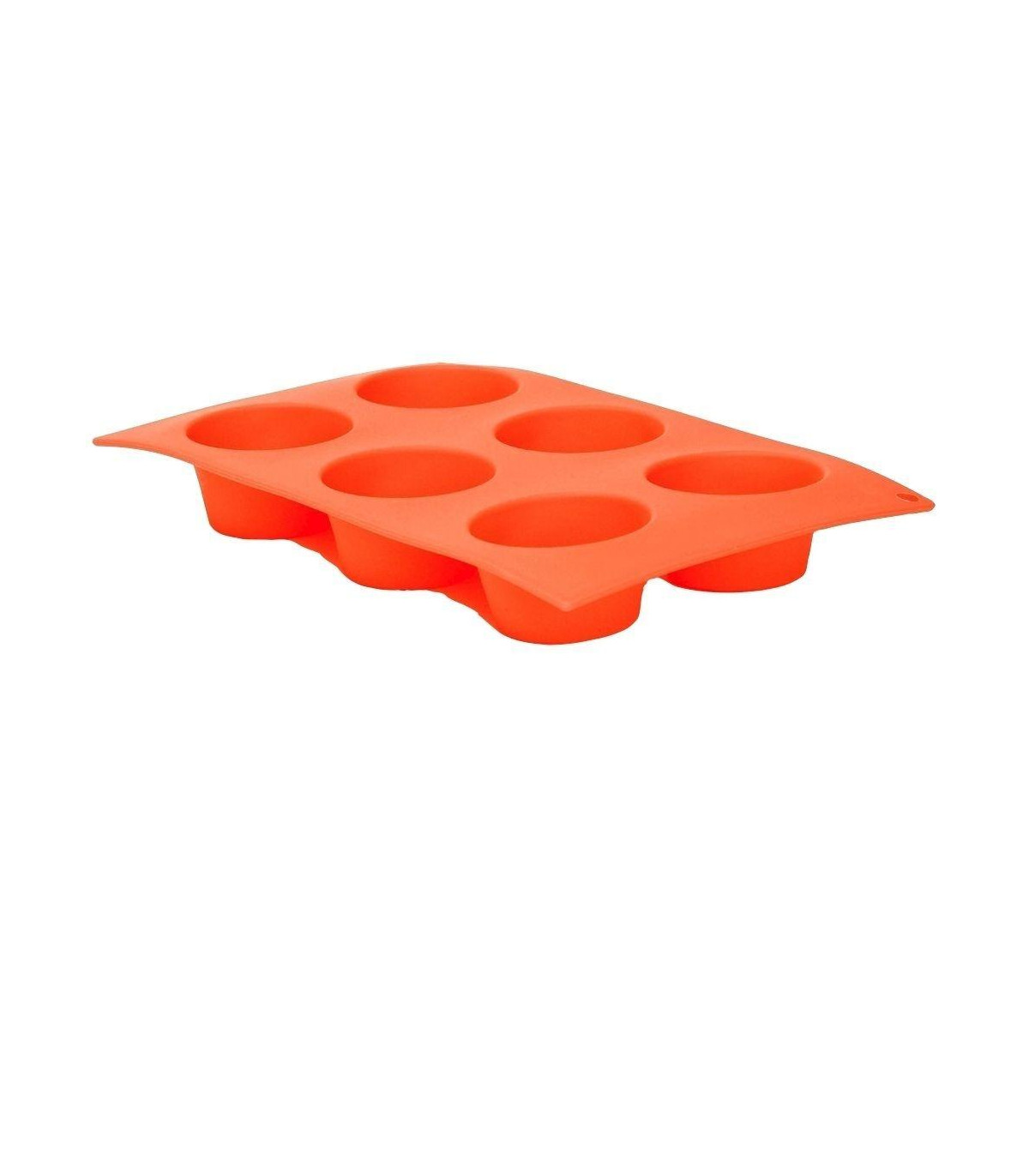 Molde De Silicona Para 6 Muffins - Naranja