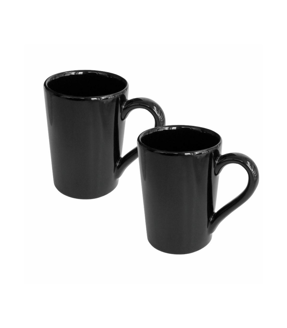Jarro Mug - Set X 2 Tazas 230 Cc Negros Oxford