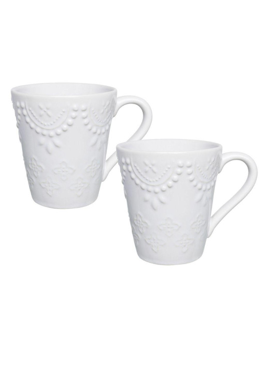 Dallas - Set X2 Jarros 280 Cc Blancos
