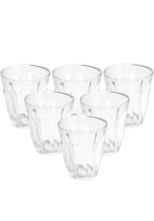 Set X 6 Vasos Cafe/soda Vidrio 100 Cc