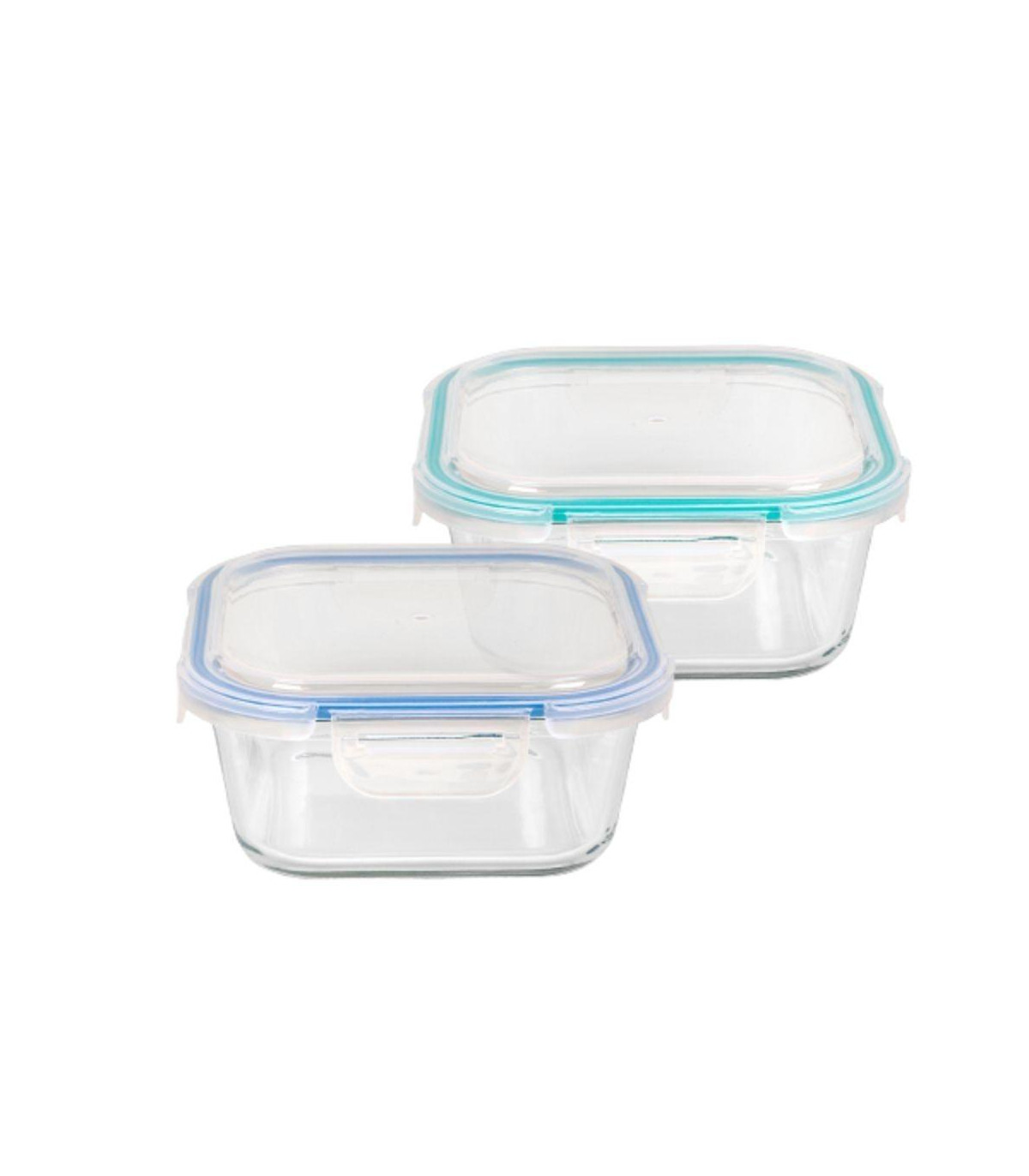 Recipiente 520 Ml De Vidrio Cuadrado Con Tapa