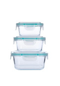 Recipiente 520 Ml De Vidrio Cuadrado Con Tapa