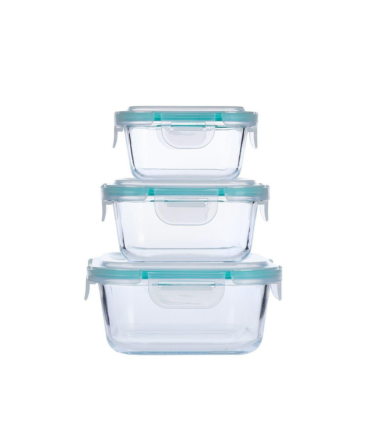 Recipiente 520 Ml De Vidrio Cuadrado Con Tapa