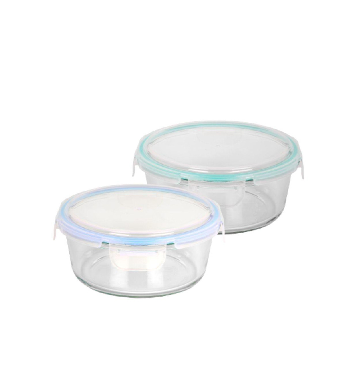 Recipiente 950 Ml De Vidrio Redondo Con Tapa