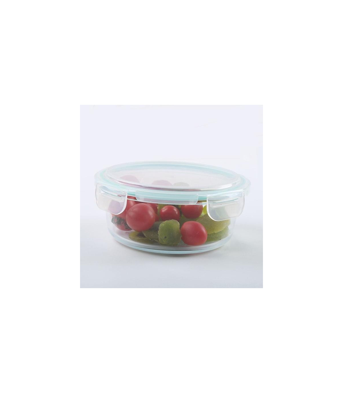 Recipiente 950 Ml De Vidrio Redondo Con Tapa
