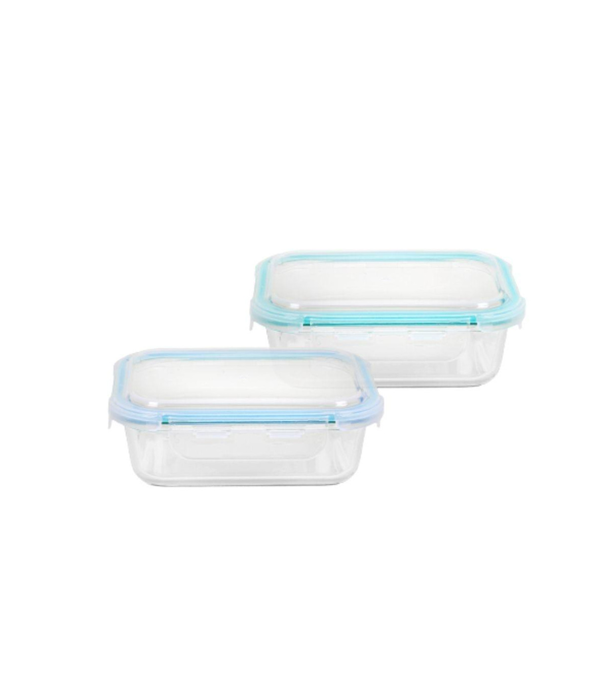 Recipiente 640 Ml De Vidrio Rectangular Con Tapa