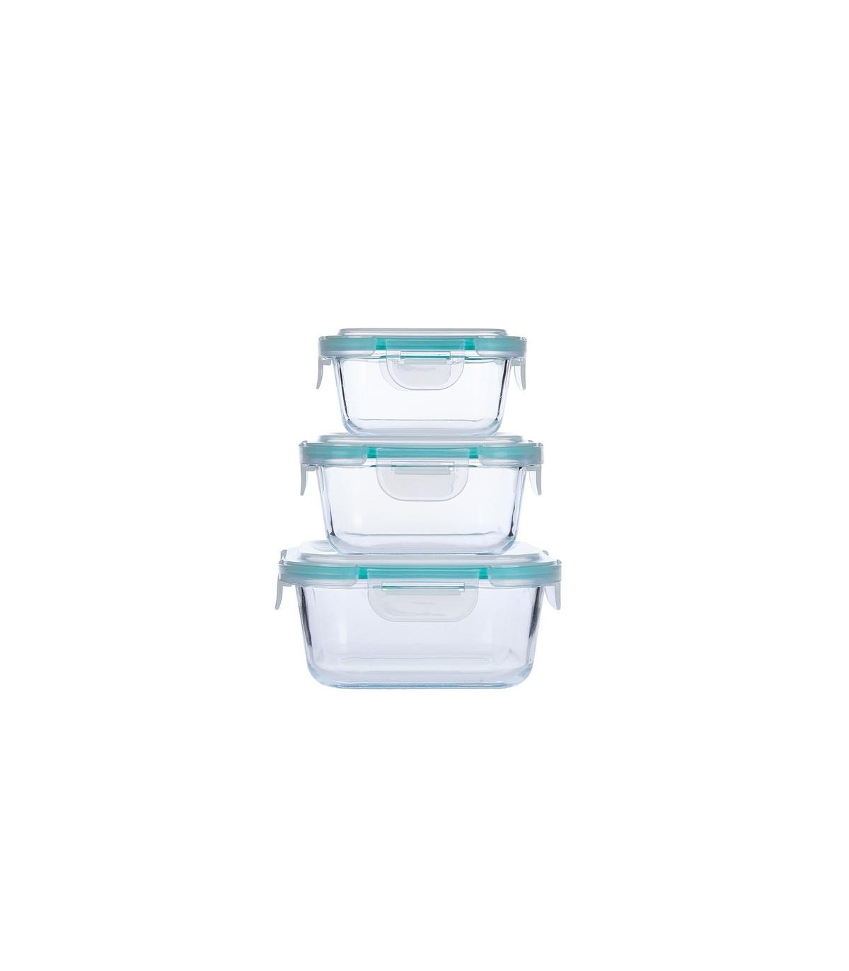 Recipiente 800 Ml De Vidrio Cuadrado Con Tapa