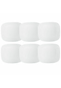 Shift Blanco - Set X 6 Platos Playos 28x24 Cm Oxford Porcelana
