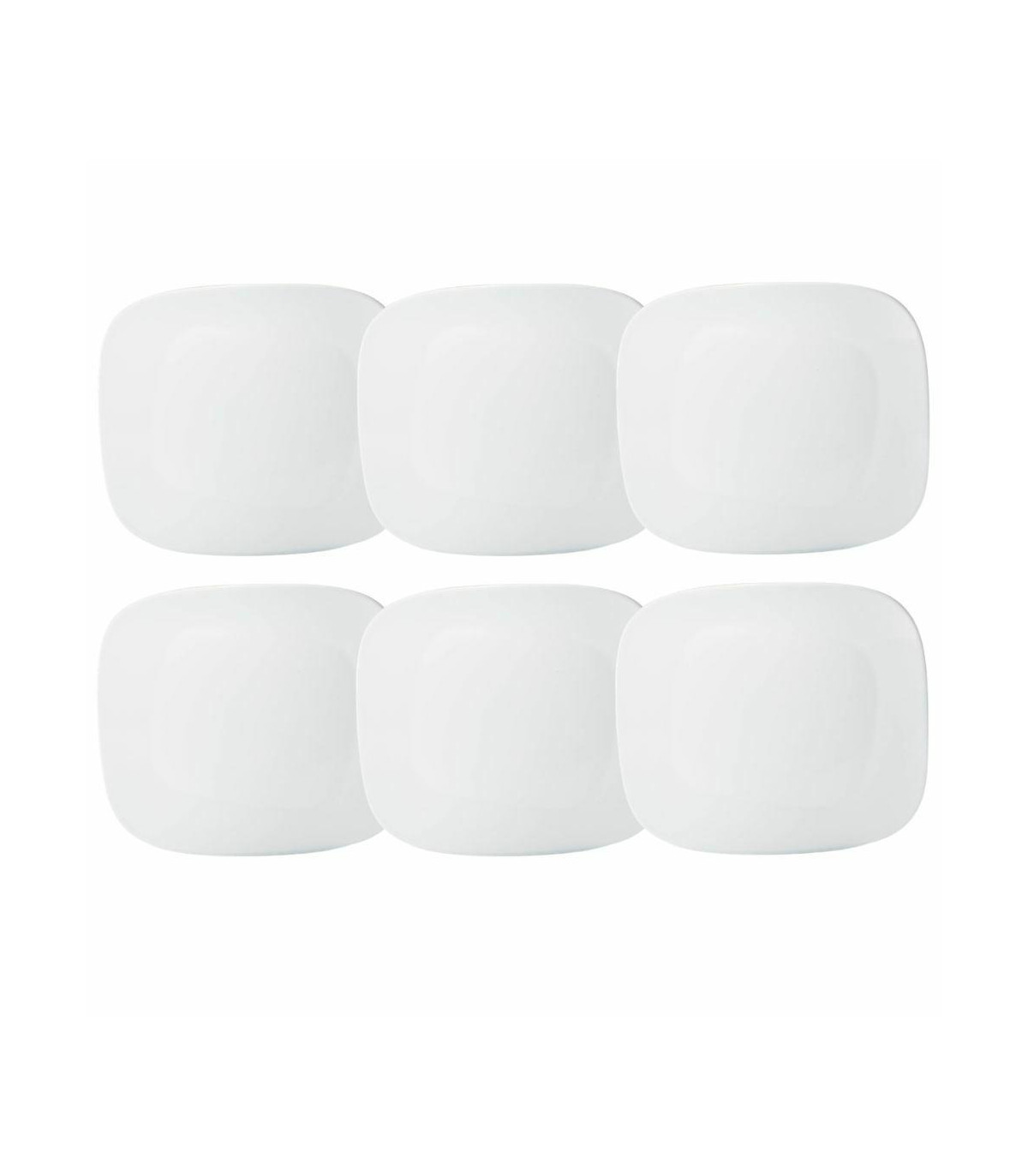 Shift Blanco - Set X 6 Platos Playos 28x24 Cm Oxford Porcelana