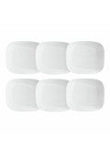 Shift Blanco - Set X 6 Platos Postre 21x18 Cm Oxford Porcelana