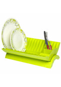 Escurridor De Platos Verde Con Porta Cubiertos