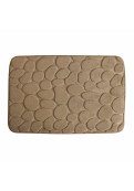 Alfombra Para Baño Beige Con Base Pvc