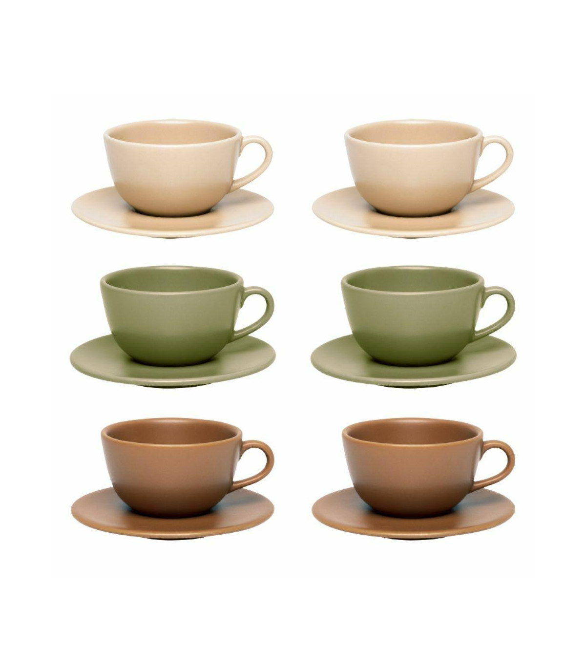 Set X 6 Tazas De Te Mix