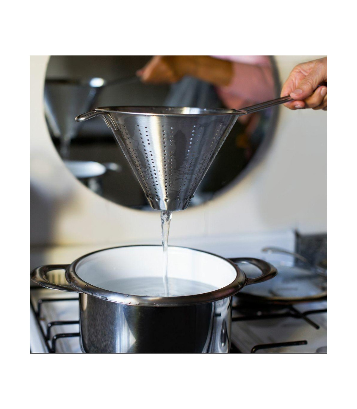 Colador 18 Cm Conico Acero Inoxidable- Nouvelle Cuisine