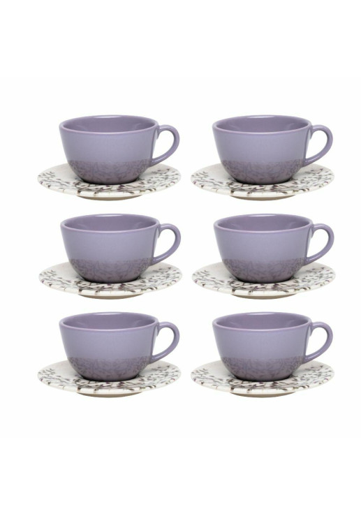 Set X 6 Tazas De Te Lilac