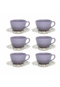 Set X 6 Tazas De Te Lilac