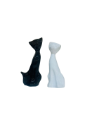 Pareja De Gatitos Cerámica Esmaltada