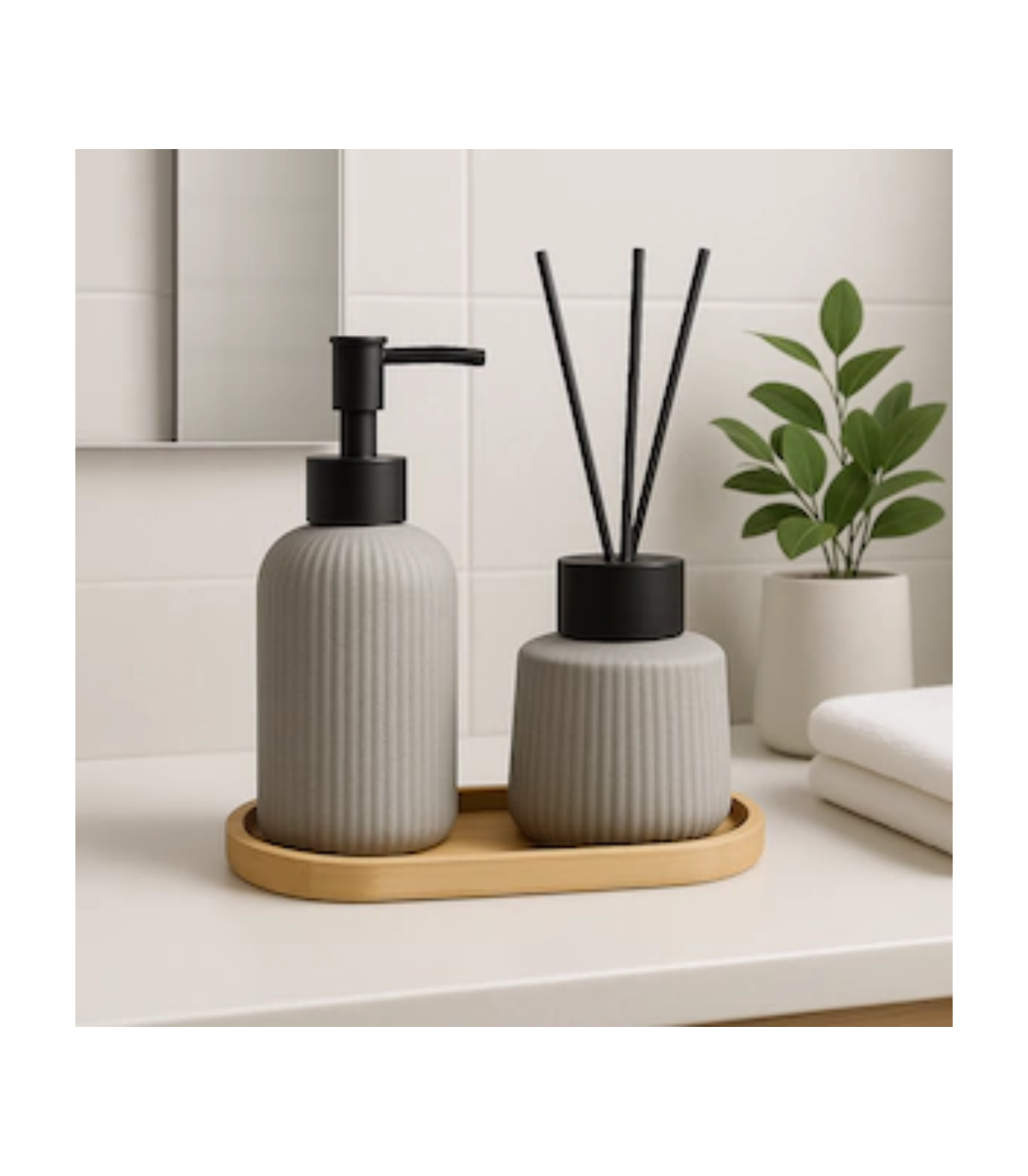 Set De Baño Diffu Grey