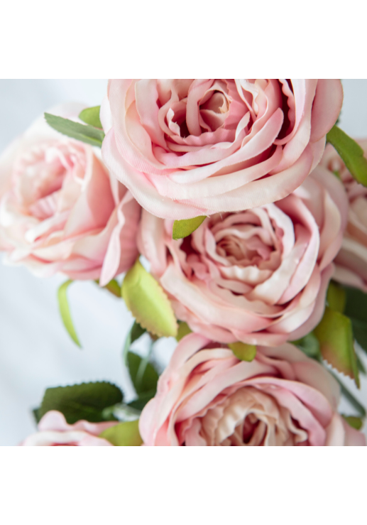 Vara De Peonias Rose Artificial Rosa 45 Cm